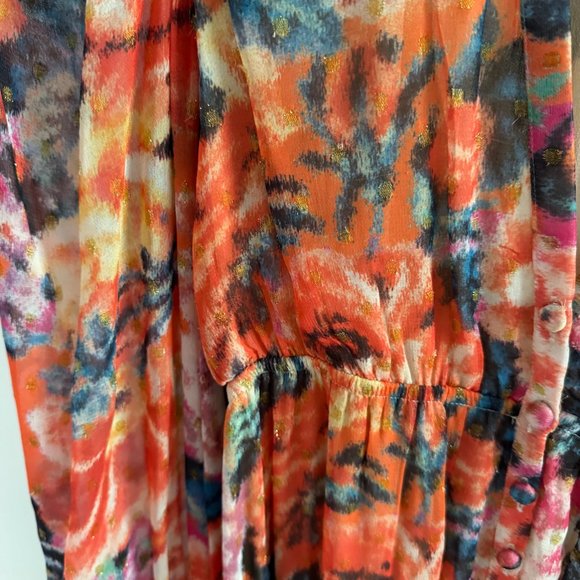 Rococo Sand Floral Maxi Dress - Pink and Orange - Picture 8 of 8